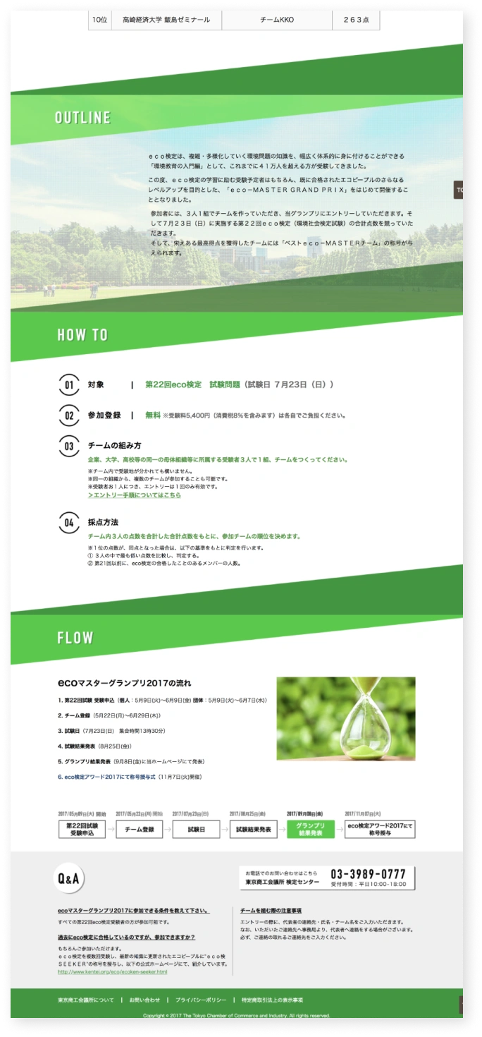 tokyo kentei eco website